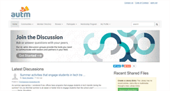 Desktop Screenshot of community.autm.net